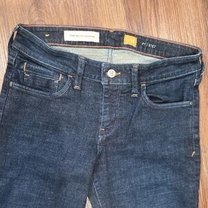 Pilcro and the Letterpress Indigo Jeans with Orange Stitching Size 28